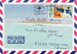NEW CALEDONIA 1986 AIRMAIL LETTER SENT FROM NOUMEA TO TOULON - Cartas & Documentos