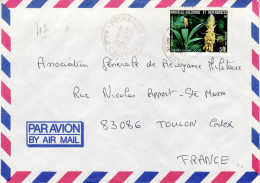 NEW CALEDONIA 1986 AIRMAIL LETTER SENT FROM POINTDIMIE TO TOULON - Cartas & Documentos