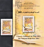 2003-Tunisie / Y&T 1480 - Année Nationale Du Livre 2003 1V/ MNH***** + Prospectus - Tunesien (1956-...)