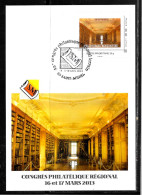 J50 - MONTIMBREAMOI - CP DE SAINT MIHIEL DU 16 Et 17 MARS 2013 - BIBLIOTHEQUE BENEDICTINE - Cartas & Documentos