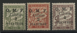 COLONIES CICILIE Timbres-Taxe N° 14 + 15 + 16 Cote 32 € Neufs * (MH) - Ungebraucht