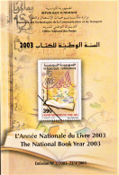 2003-Tunisie / Y&T 1480 - Année Nationale Du Livre 2003 ---  Prospectus - Tunesien (1956-...)
