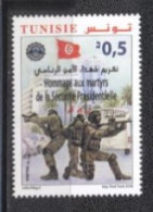 Tunisie 2018- Hommage Aux Martyres De La Sécurité Présidentielle Série (1v) - Tunesien (1956-...)