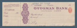 Egypt - 1940 - RARE - Vintage Check - ( OTTOMAN Bank - Cairo ) - Neufs