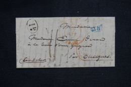 BELGIQUE - Cachet à Date De Gand Sur Lettre Pour Oucques   - L 151338 - 1830-1849 (Belgica Independiente)