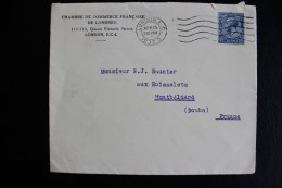 1932 CP OBLI MECA 5LO LONDRES E.C  DU 15-04-1932 GEORGES V 2PENCE 1/2 PENNY  POUR MONTBELIARD FRANCE - Lettres & Documents