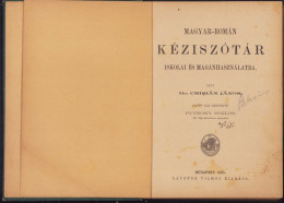 Magyar-Román Kéziszótár Iskolai és Magánhasználatra Irta Crisan Janos, 1895, Budapest C415 - Old Books