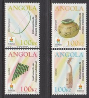 2014 Angola Musical Instruments Complete Set Of 4 + Souvenir Sheet MNH - Angola