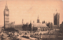 ROYAUME UNI - Angleterre - London - Houses Of Parliament - From Parliament Square - Carte Postale Ancienne - Houses Of Parliament