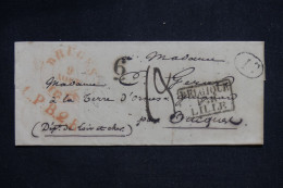 FRANCE - Marque D'Entrée Belgique Par Lille Sur Lettre De Bruges Pour Oucques En 1835  - L 151345 - Marques D'entrées