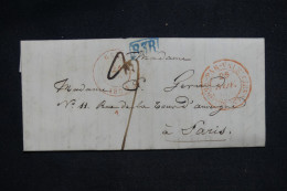 FRANCE - Marque D'Entrée Belgique Par Valenciennes Sur Lettre Pour Paris   - L 151346 - Entry Postmarks