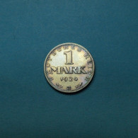 Weimar 1924 J 1 Mark (M5270 - 1 Marco & 1 Reichsmark