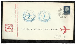 KLM . AMSTERDAM - AMMAN . 30 .4 . 60 . - Lettres & Documents