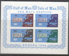 CALF OF MAN (Isle Of Man), Nichtamtl. Briefmarken: Kleinbogen 4erBlock, Postfrisch **,  Europa 1964 - Isla De Man