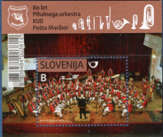 Slovenia 2011 Pihalnega Orkchestra 80 Year Block Issue Music Instrument - Musique