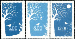 DANEMARK  2012-L'hiver: Silhouettes D'arbres-3 V. - Unused Stamps