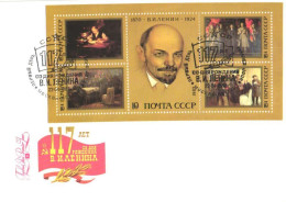 Soviet Union:Russia:USSR:FDC, 117 Years From V.I.Lenin Birth, 1987 - FDC