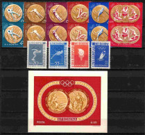 ** Roumanie 1961 Mi 2010-9 A + B + Bl.50 (Yv 1804-13+ ND + BF 51), (MNH)** - Neufs