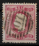 PORTUGAL 1867-70 D. LUIS I 25R USED CARIMBO (NP#94-P17-L5) - Gebruikt