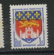 FRANCE -  BLASONS BORDEAUX - N° Yvert  1183** - 1941-66 Coat Of Arms And Heraldry
