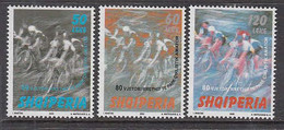 2005 Albania Cycling Complete Set Of 3 MNH - Albania