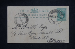 ETAT LIBRE D'ORANGE - Entier Postal De Johannesburg Pour Benoni En 1910 - L 151376 - Estado Libre De Orange (1868-1909)