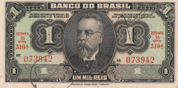 BRASIL  EMERGENCY ISSUE  UM MIL REIS  ND/1944  P-131A  AUNC - Brasilien