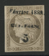 COLONIES GUYANE N° 8 Surcharge Février 1888 Neuf Sans Gomme (*) MNG TB - Unused Stamps