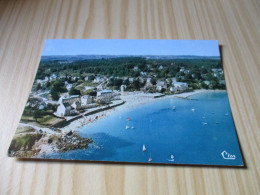 Tréboul (29).Vue Aérienne - La Plage Des Sables Blancs Et Le Centre Cure. - Tréboul