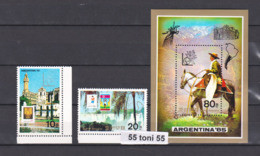 1985, PHILATELIC EXHIBITION - ARGENTINA ( HORSE , FOOTBALL) (Mi-2660/61+Bl.201 ) 2v.+S/S-MNH  NORTH KOREA - Chevaux