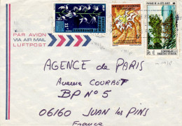 NEW CALEDONIA 1977 AIRMAIL LETTER SENT TO JUAN LES PINS - Storia Postale