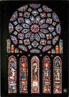 Art - Vitraux Religieux - Chartres - Cathédrale Notre-Dame - La Rose Nord Offerte Par Blanche De Castille Et Saint-Louis - Quadri, Vetrate E Statue