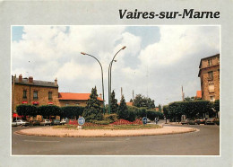 77 - Vaires Sur Marne - Rond-point De La République - Automobiles - Fleurs - Flamme Postale De Vaires Sur Marne - CPM -  - Vaires Sur Marne