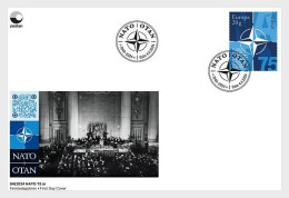 NORWAY 2024 EVENTS Organizations. 75th Anniv. Of NATO (I) - Fine Stamp FDC - Nuevos