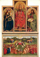 Art - Peinture Religieuse - Jan Van Eyck - Le Rétable De L'Agneau Mystique - Partie Centrale - CPM - Voir Scans Recto-Ve - Quadri, Vetrate E Statue