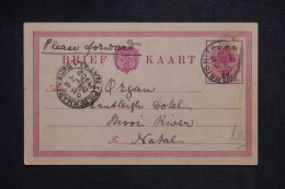ETAT LIBRE D'ORANGE - Entier Postal Surchargé, De Harrismith Pour Pietermaritzburg En 1902 - L 151386 - Oranje Vrijstaat (1868-1909)