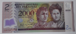 PARAGUAY  - 2.000 GUARANIES  - P 228  (2008 - 2017) - POLYMER - UNC - BANKNOTES - PAPER MONEY - CARTAMONETA - - Paraguay