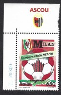 Italia 1988; Milan Campione D’ Italia 1987-88; Francobollo D’ Angolo Superiore. - 1981-90:  Nuovi