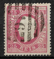 PORTUGAL 1870-76 D. LUIS I 25R P:13.5 USED CARIMBO (NP#94-P17-L6) - Used Stamps