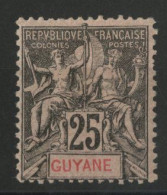 COLONIES GUYANE N° 37 Neuf * (MH) Cote 24 € TB - Neufs