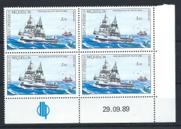 St Pierre Et Miquelon N°510** (MNH) 1989 - Bateaux - Coin Daté - Nuevos