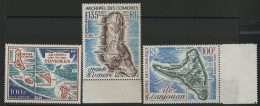 COMORES POSTE AERIENNE PA N° 36 + 49 + 53 Cote 38 € Cartes COMORES/ANJOUAN Neufs ** (MNH) - Unused Stamps