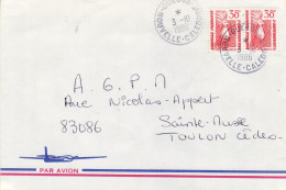 NEW CALEDONIA 1986 AIRMAIL LETTER SENT FROM OUEGOA TO TOULON - Briefe U. Dokumente