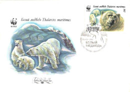 Soviet Union:Russia:USSR:FDC, WWF, Polar Bear, Thalarctos Maritimus, 1987 - FDC