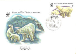 Soviet Union:Russia:USSR:FDC, WWF, Polar Bear, Thalarctos Maritimus, 1987 - FDC