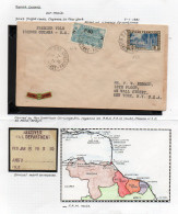 FRENCH GUIANA-  1931 - FAM FIRST  FLIGHT COVER CAYENNE TO NEW YORK WITH BACKSTAMP  - Briefe U. Dokumente