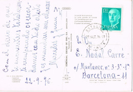 54661. Postal PALENCIA 1976- Fechador ESTACION. Vista De La Catedral - Storia Postale