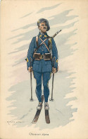 Illustration De Edmond Lajoux N° 21 , Chasseurs Alpins  , *  482 83 - Uniformi