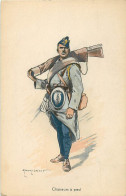 Illustration De Edmond Lajoux N° 90 , Chasseurs à Pied  , *  482 82 - Uniformi