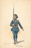 Illustration De Edmond Lajoux N° 18 , Chasseurs Alpins  , *  482 84 - Uniformi